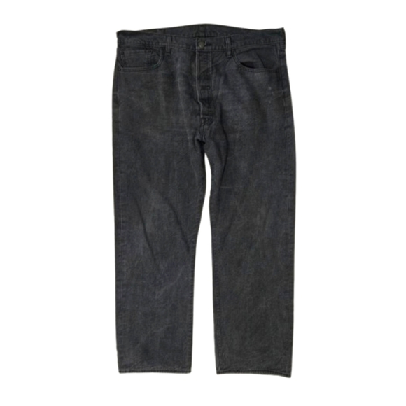 Levi's 501 Men's Jeans Dark Gray Size 40/30 Straight Leg Stylish Distressed - Picture 1 of 11